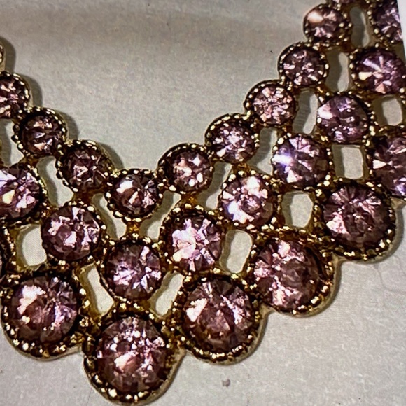 MONET heart, brooch, pin, baby, pink crystals - Picture 4 of 6